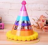 HuaQingPiJu-JP 誕生日パーティー用品レインボーコーン帽子リトルソフトボールキャップ_Colorful