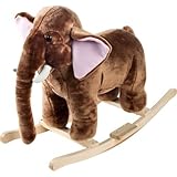 Happy Trails Plush Rocking Mo Mammoth With Sounds - Brown by Happy Trails
