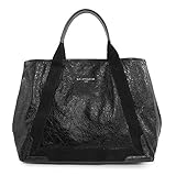 BALENCIAGA バレンシアガ 339936 CU51N 1000 NAVY CABAS M レザー×キャンバス 2way トートバッグ ハンドバッグ カラーNOIR/ブラック 1000/ブラック