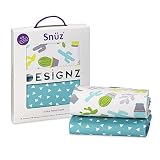 Snuz Crib Fitted Sheets - Rootin' Tootin' Cowboy Print (Fits SnuzPod and Chicco Next2Me) by The Litt