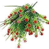 Homyl 人工的　プラスチック　シミュレーション　花　家　結婚式　装飾　全6色 - 赤