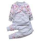 Cutelove　トップス+ロングパンツ2点セット　花柄　マッチングしやすい　トップス　長袖　綿　女の子　ベビー　ガールズ　赤ちゃん　幼児　ベビー服　秋　可愛い　ファッション　素敵　カジュアル　普段着