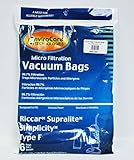 Riccar, Simplicity Type F Vacuum Cleaner Bags