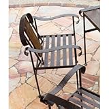 ガーデンチェア アイアン&バーンウッドチェア ロートアイアン ハンドメイド