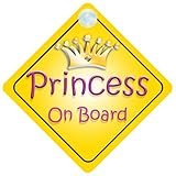Princess002 On Board Car Sign New Baby / Child Gift / Present / Baby Shower Surprise by mybabyonboar