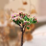 Liebeye 満天星の木 人工観葉植物 真似 ミニ マイクロ景観　樹脂ツリー ミニチュアガーデン 装飾 工芸品 ドールハウス 植木鉢 人工 造花　家飾り　インテリア おしゃれ 可愛い 満天星の木
