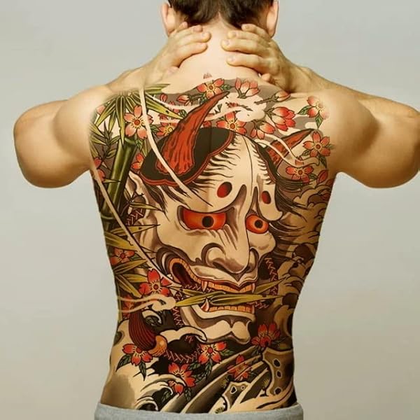 Amazon.co.jp: Yesallwas 虎 タトゥーシール メンズ とら 背中 一面 用