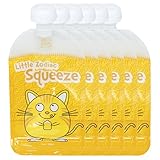 Little Zodiac Squeeze再利用可能なベビーフードポーチ – 6パック 5 fl oz イエロー