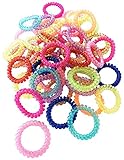 GJTr スパイラル コイル スプリング ヘアゴム ゴム キッズ レディース 海 プール 50個 セット C