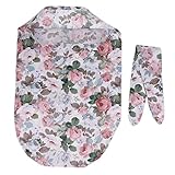 Perfk 赤ちゃん　　新生児　　花柄　　スワドル　　ラップ　ブランケット　　寝袋　　ヘッドバンド　　セット　　誕生日　　全3スタイル - スタイル1