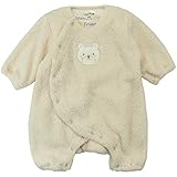 LoveLoveKids(ラブラブキッズ) シープ起毛クマ顔モンキーオール 60cm /ベージュ NO.KK-31-3229