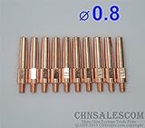 CHNsalescom 10 PCパナソニックタイプMIG / MAG溶接空冷トーチ接触TIP 0.8