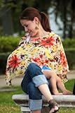 Reno Rose Pirose Motherhood Nursing Scarf Cover, Floral ,Yellow Floral by Reno Rose [並行輸入品]