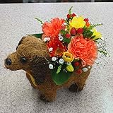 犬と花のフラワーアレンジメント ミックス系（オリジナルデザイン） 誕生日や記念日お祝いに可愛いプレゼント