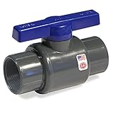 King Brothers Inc. LT-2000-T 2-Inch Threaded PVC Schedule 80 Commercial Ball Valve, Gray by King Bro
