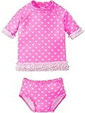 ラッフルバッツ RuffleButts 水着  ラッシュガード　ビキニ　85サイズ　Hot Pink Heart RGSHP18-2RHP