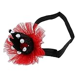 ＧＧＧ　子供の誕生日にキッズ 赤ちゃん　ヘアバンド 　レース　ヘッドバンド ヘアアクセサリー 写真撮影 小道具 髪飾り 出産祝い　色：レッド＋ブラック