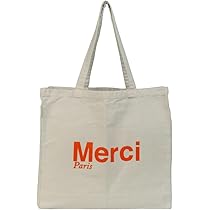 ※新品未使用※Merci ホワイト トートバッグ Amazon | [メルシー] トートバッグ Cotton Tote Bag Grand ロゴ