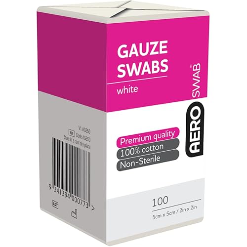 AeroSwab Non-Sterile Gauze Swab 5cm x 5cm, Bag of 100