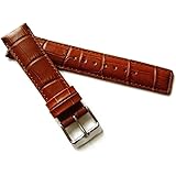 [輸入王オリジナル] 時計パーツ IWCと互換性あり ポルトギーゼ用 ベルト 型押しクロコ ブラウン 20/18 mm