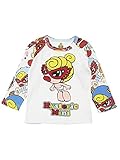 (マイファーストヒステリック) MY FIRST HYSTERIC SUPER POP MONSTER総柄ラグラン長袖Tシャツ 90cm ホワイト