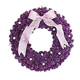 彩か SAIKA 【クリスマス】 リース 紫 パープル デコレーション 飾り Mmall pinecone & Berry Wreath M (Purple) CXO-120Mp