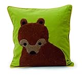 キーストーン 動物クッション PITTOパッチワーククッション ベアー