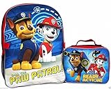 Paw Patrol 16 inch Back Pack & Lunch Box Set! Chase & Marshall --- READY FOR ACTION! NEW! Back to Sc