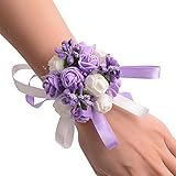 ウェディングブライズメイドダンサー手手首フラワーコサージュFoam Flower Decorパックof 4