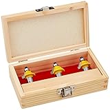 Yonico 13320 3 Bit Edging Molding Router Bit Set with Small Designer 1/2-Inch Shank by Yonico