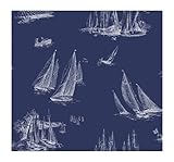 York Wallcoverings By The Seaヨットトワール壁紙メモ型サンプル WALLPAPER AC6136 1