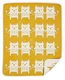 KLIPPAN クリッパン シュニールコットン ミニブランケット (ボブキャット / イエロー)