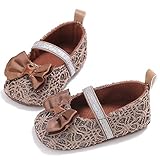 ベビースーズ　プリンセス　シューズ　赤ちゃん　靴　蝶結び　柔らかいソール　可愛い　素敵　快適 (L, ブラウン)