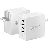 4ポート 充電器 USB コンセント 合計42W QC3.0 スマホ 急速充電器 ACアダプター iPhone QC3.0 アンドロイド アイフォン iPad Galaxy Xperia QualComm QuickCharge3.0 4台同時充電