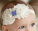 Grand Valley State Lakersベビー/幼児用Shabby Flowerヘアリボンヘアバンド Newborn - 3 months/ 13"