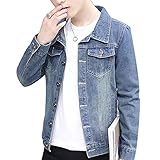 Gaosa　春 秋 冬　メンズ　ファッション　デニムジャケット　大きいサイズ　カジュアル おしゃれ　 (XL, 2)