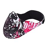 Umora PM2.5対策マスクN95型マスク 排気弁 花粉対応 戸外運動 アウトドア バイク フィルター 防塵 排気ガス防止 通気 繰り返し使用 （罌粟）