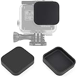 gopro用のレンズ 保護 シリコン キャップ カバー HERO 5 6 7 対応 汚れやホコリや傷を防ぐ ブラック シリコン製 2個セット (黒)