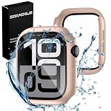 ZIZUCHLE for Apple Watchケース 45mm 44mm 41mm 40mm 【3 in 1防水設計】 取り外しツール付き アップルウォッチ液晶保護フィルム+防水保護ケース+背面ケースの3 in 1デザイン Series 8/7/6/SE3/SE/5/4高タッチ感度 PC素材 全面保護 防傷 衝撃吸収 (Series6/5/4,44mm,ブラック)