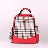 Best baby MH3002 Big Capacity Waterproof Baby Changing Bag Large Nappy Backpack (Red)