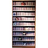 1503枚収納 コレクターのためのCD/DVDラック 収納力２倍の前後棚仕様 幅89cm インデックスプレート20枚付き (ナチュラル)