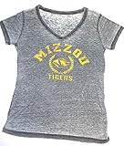 NCAA Officially Licensed Mizzou」Missouri Tigers Women 'sグレーオリーブブランチVネックシャツ( XL )