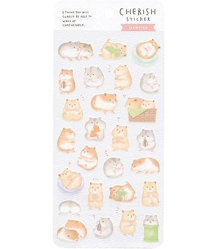 Amazon.co.jp: ハムちゃんカレー シール 平成レトロ ハムスター