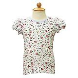[ディーアンドジージュニア] D&G JUNOR 花柄パフスリーブ Tシャツ DGL0A100WHT Lサイズ