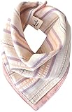 kishu baby Organic Bandana Bib Reversible Violet Salmon Stripe, Multicolor, One Size by Kishu Baby