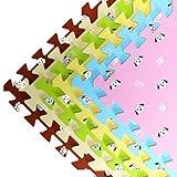 bhoming ( TM ) Kid 'sパズルExercise Mat with EVAフォーム酷使タイル、保護用フローリングのジムの設備とクッションミリリットル、マルチカラー、12タイル、12 b