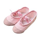 バレエシューズ Hosam 子供用 ダンス練習用靴 2－7歳の子供に 柔らか 怪我を防ぐ (14.5cm, ピンク)