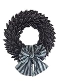 彩か SAIKA リース M 黒 ブラック インテリア 玄関飾り シック CXO-119Mbk Bean Pod Wreath M Black