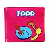 Tovadoo 布絵本 お出かけ絵本 食べ物 布のおもちゃ 知育玩具 3ヶ月-3歳 知育玩具 プレゼント