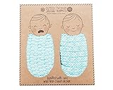 Captain Silly Pants Baby Swaddle, 100% Organic Cotton, Geometric Peacock - by Captain Silly Pants
